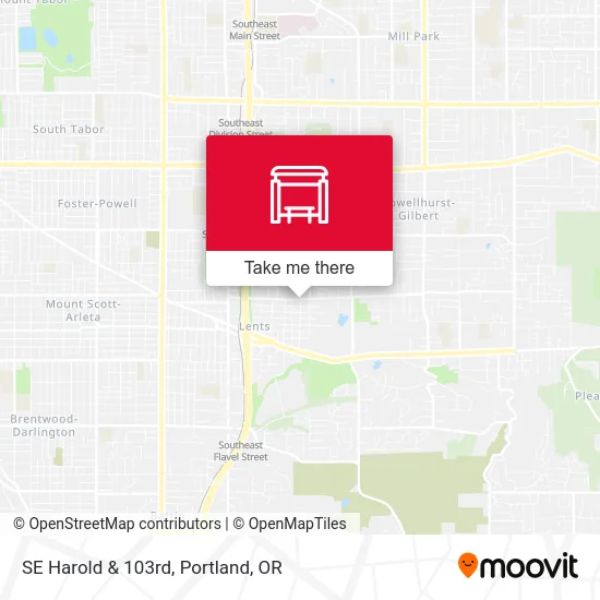 SE Harold & 103rd map