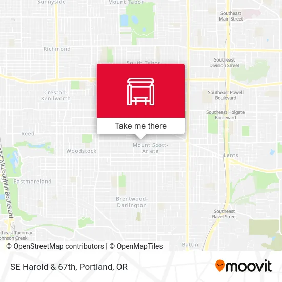 SE Harold & 67th map