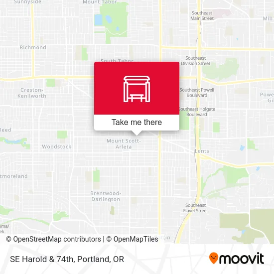 SE Harold & 74th map