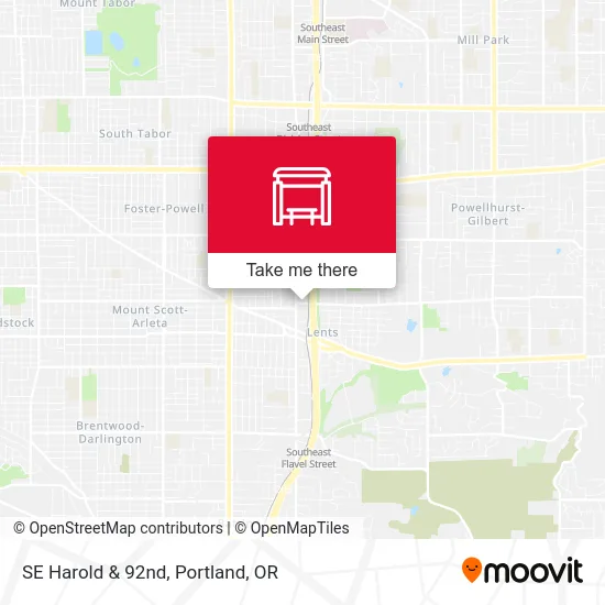 Mapa de SE Harold & 92nd