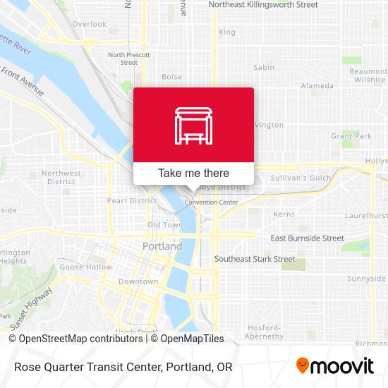 Mapa de Rose Quarter Transit Center