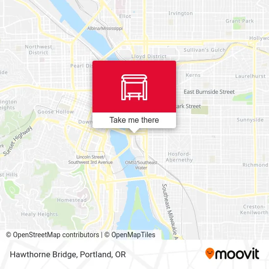 Mapa de Hawthorne Bridge