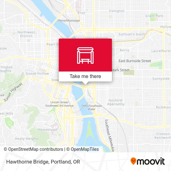 Mapa de Hawthorne Bridge