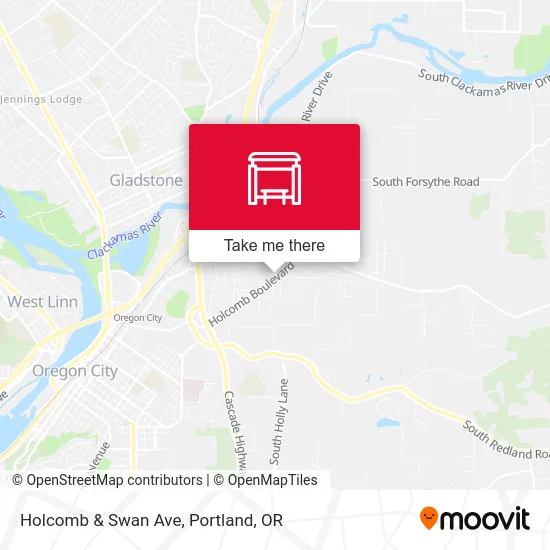 Holcomb & Swan Ave map