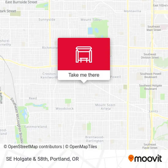 Mapa de SE Holgate & 58th