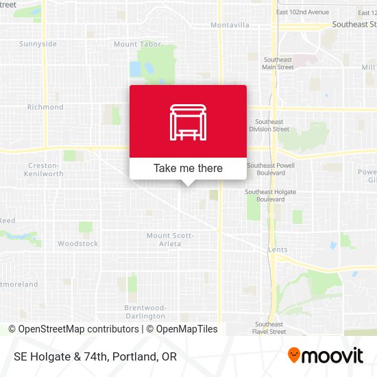 Mapa de SE Holgate & 74th