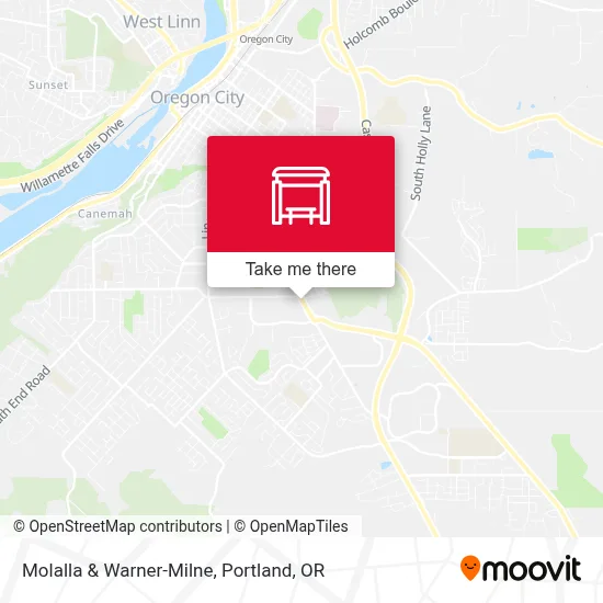 Molalla & Warner-Milne map