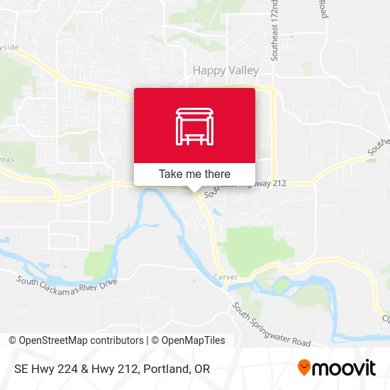 SE Hwy 224 & Hwy 212 map