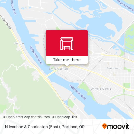 N Ivanhoe & Charleston (East) map