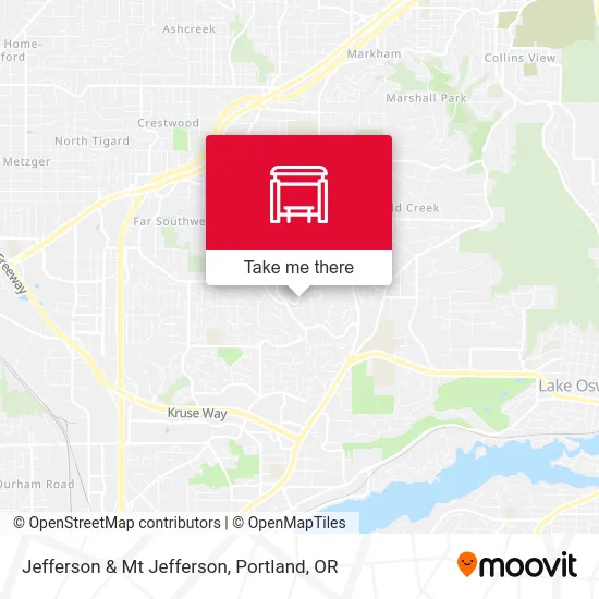 Mapa de Jefferson & Mt Jefferson