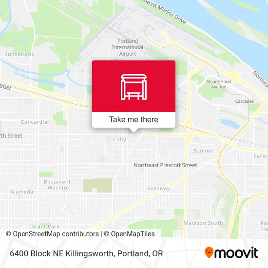 6400 Block NE Killingsworth map