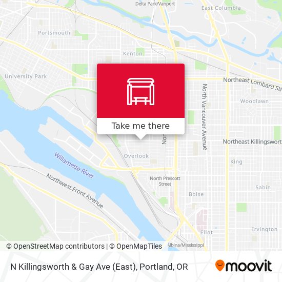 N Killingsworth & Gay Ave (East) map