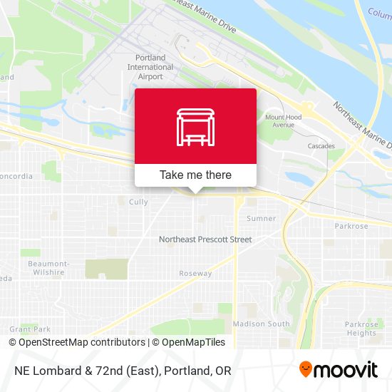 NE Lombard & 72nd (East) map