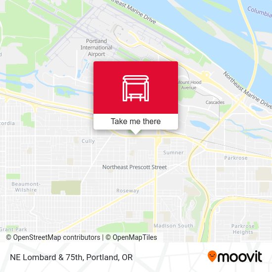 NE Lombard & 75th (West) map