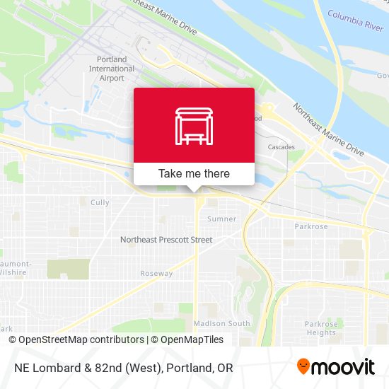 NE Lombard & 82nd (West) map