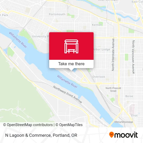 N Lagoon & Commerce map