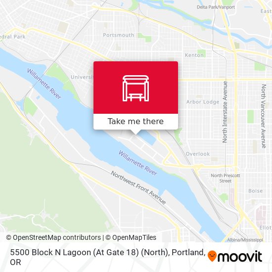 5500 Block N Lagoon (At Gate 18) (North) map