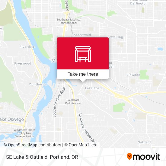 SE Lake & Oatfield map