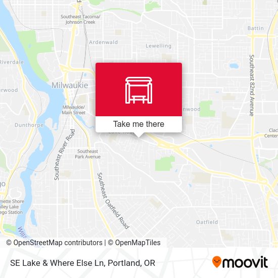 SE Lake & Where Else Ln map