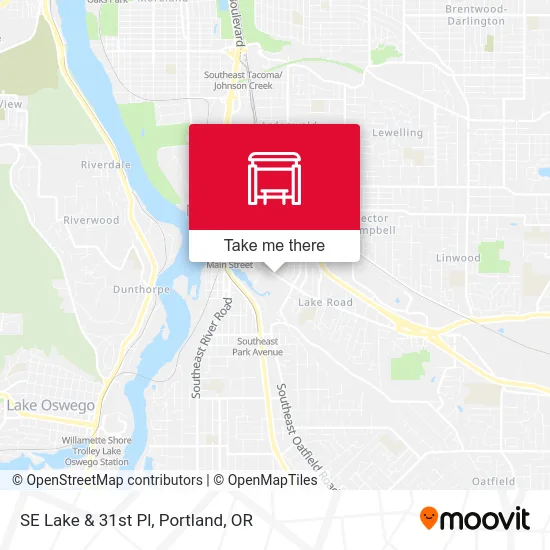 SE Lake & 31st Pl map