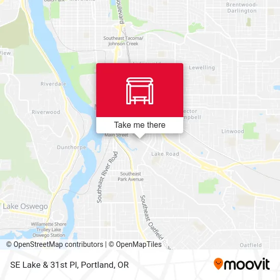 SE Lake & 31st Pl map