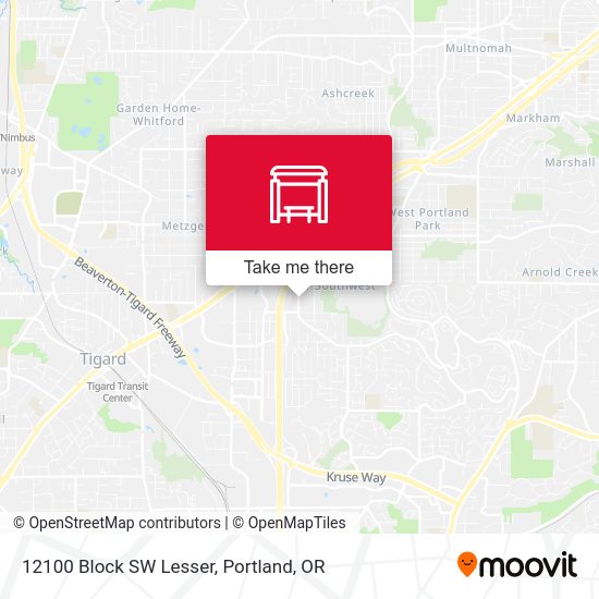 12100 Block SW Lesser map