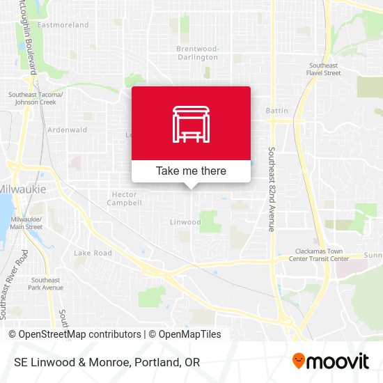 Mapa de SE Linwood & Monroe