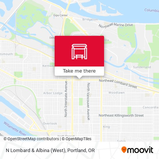 N Lombard & Albina (West) map