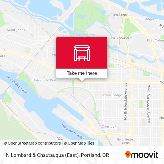 N Lombard & Chautauqua (East) map