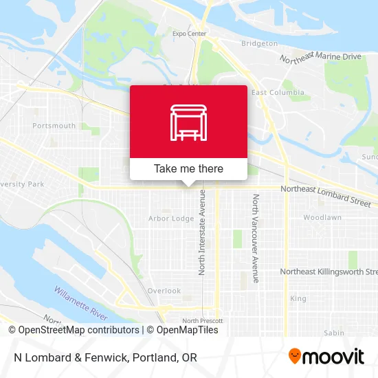 N Lombard & Fenwick map