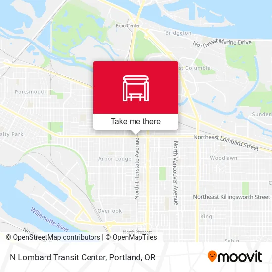 Mapa de N Lombard Transit Center