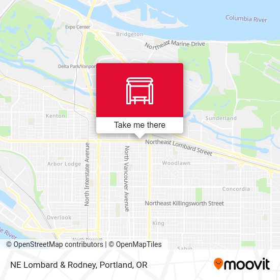 Mapa de NE Lombard & Rodney
