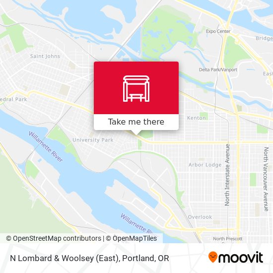 N Lombard & Woolsey (East) map