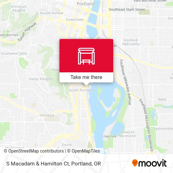 S Macadam & Hamilton Ct map
