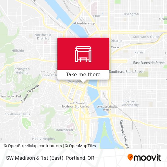 SW Madison & 1st (East) map