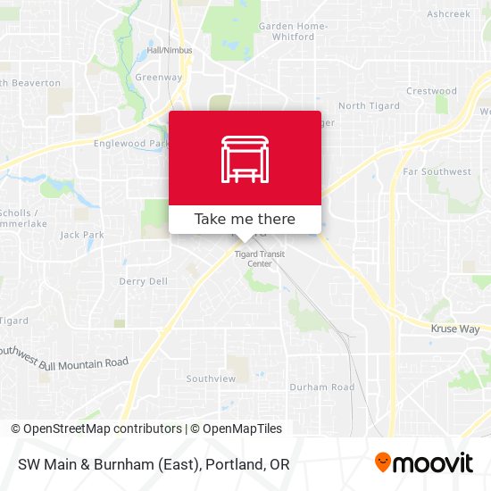 SW Main & Burnham (East) map