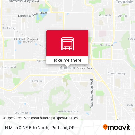 N Main & NE 5th (North) map