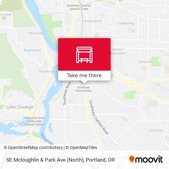 Mapa de SE Mcloughlin & Park Ave (North)