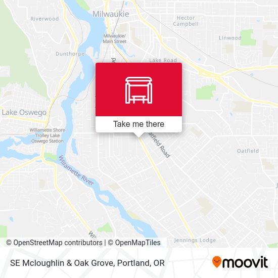 SE Mcloughlin & Oak Grove map
