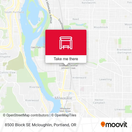 8500 Block SE Mcloughlin map