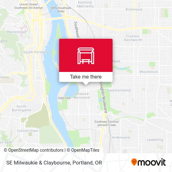 SE Milwaukie & Claybourne map