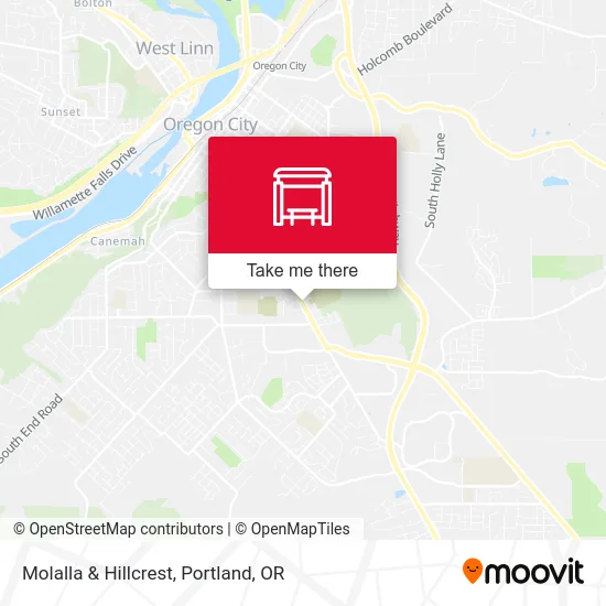 Molalla & Hillcrest map