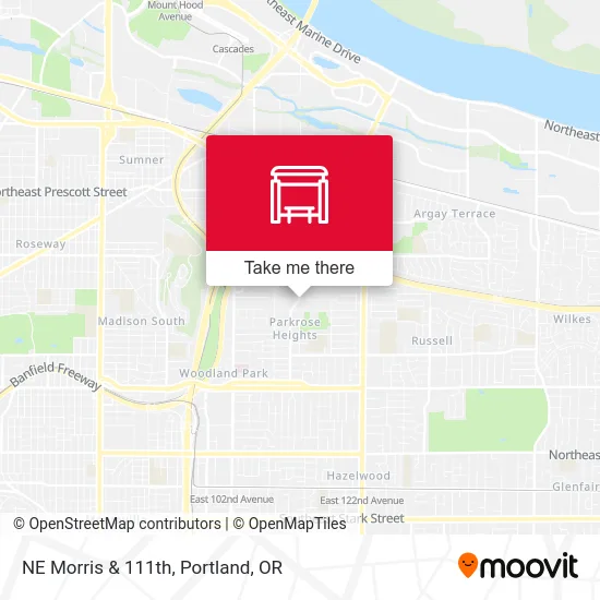 NE Morris & 111th map