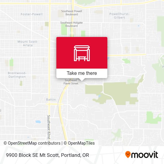 Mapa de 9900 Block SE Mt Scott