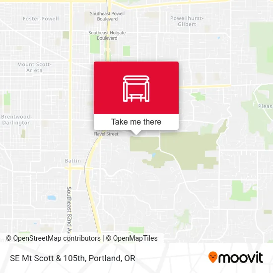 SE Mt Scott & 105th map