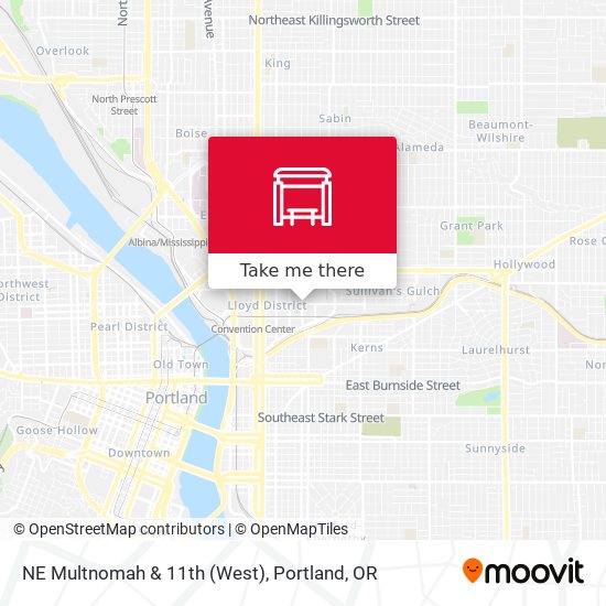 NE Multnomah & 11th (West) map