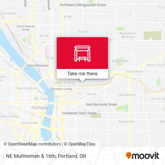 NE Multnomah & 16th map