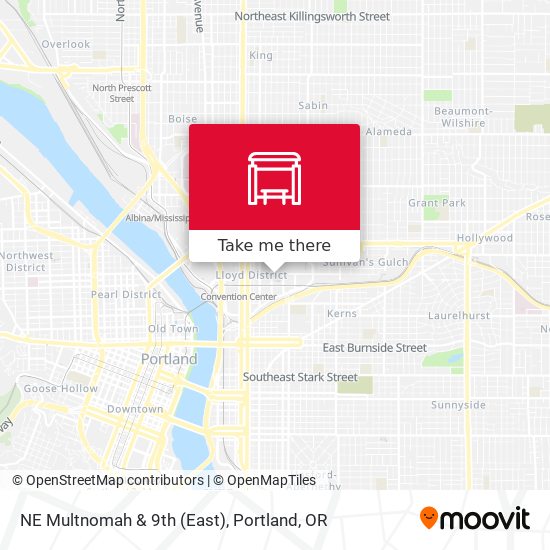 NE Multnomah & 9th (East) map