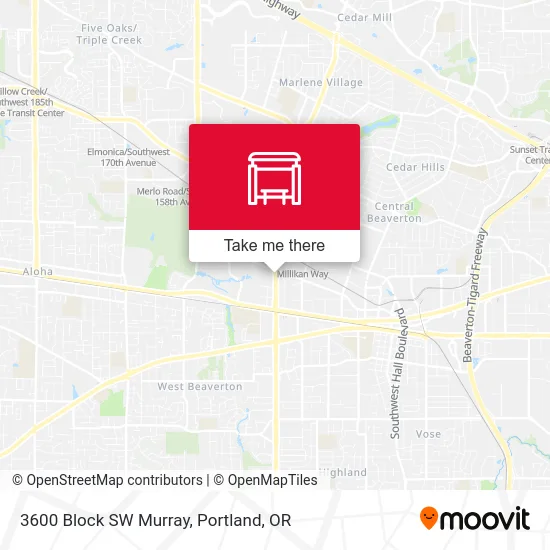 3600 Block SW Murray map