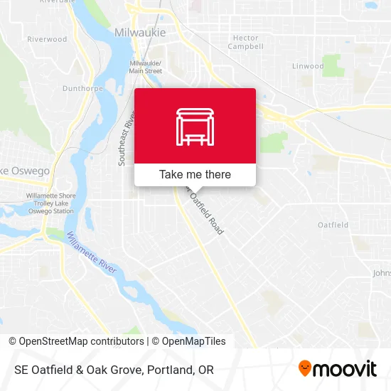 Mapa de SE Oatfield & Oak Grove